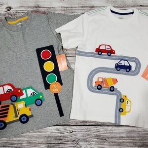 Gymboree Embroidered T-Shirts Transportation Vehicles Travel Adventures T-Shirts